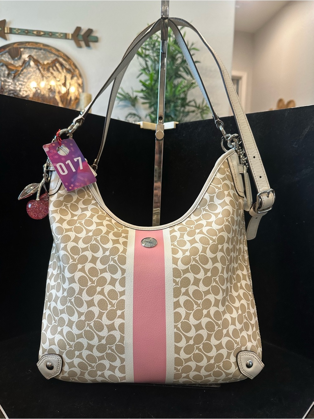Coach #342 Chelsea 1941 series heritage Signature Pattern Hobo Bag